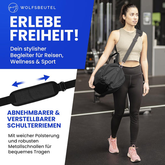 𝗪𝗢𝗟𝗙𝗦𝗕𝗘𝗨𝗧𝗘𝗟® 50L Sporttasche & Reisetasche Für Damen & Herren Mit Schuhfach & Nassfach | Wasserdicht/Wasserabweisend | Schultergurt Weekender Badetasche Schwimmtasche Gym Bag Duffle Bag