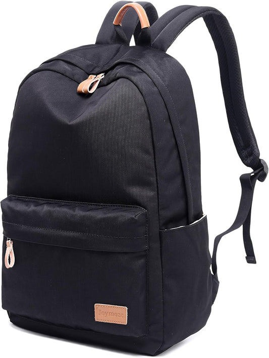 Klassischer Einfarbiger Wasserdichter Schulrucksack Für Teenager Retro Freizeit Rucksack Schwarz