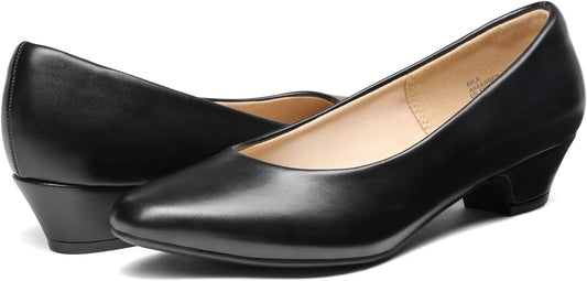 DREAM PAIRS Damen Chunky Geschlossene Zehe Niedrige Blockabsätze Arbeit Pumps Bequeme Runde Zehe