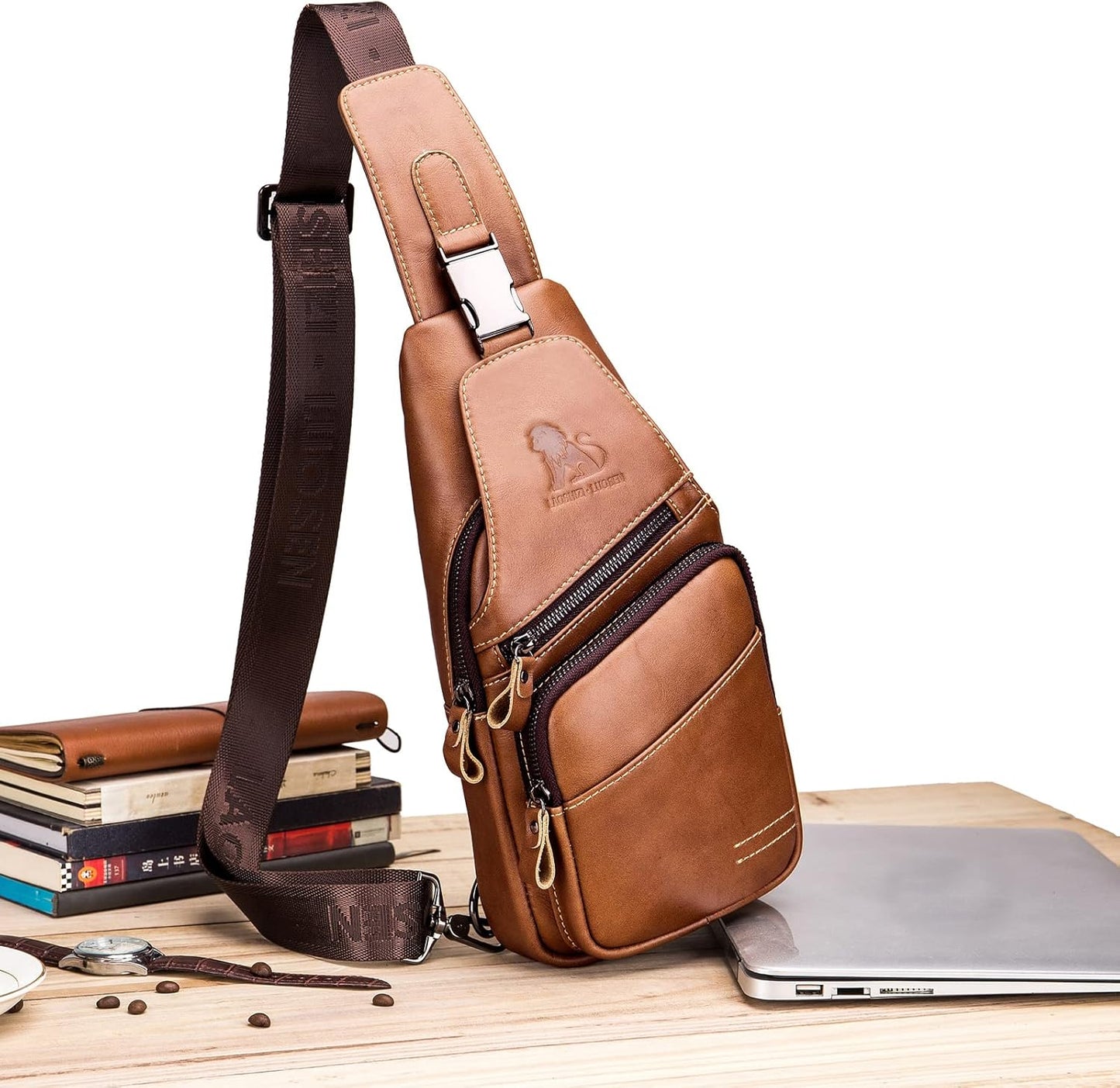 Pundarika Leder Brust Tasche Männer Leder Umhängetasche Business Freizeit Crossbody Tasche Reise Arbeit Kleine Handtasche