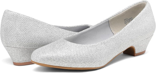 DREAM PAIRS Damen Chunky Geschlossene Zehe Niedrige Blockabsätze Arbeit Pumps Bequeme Runde Zehe