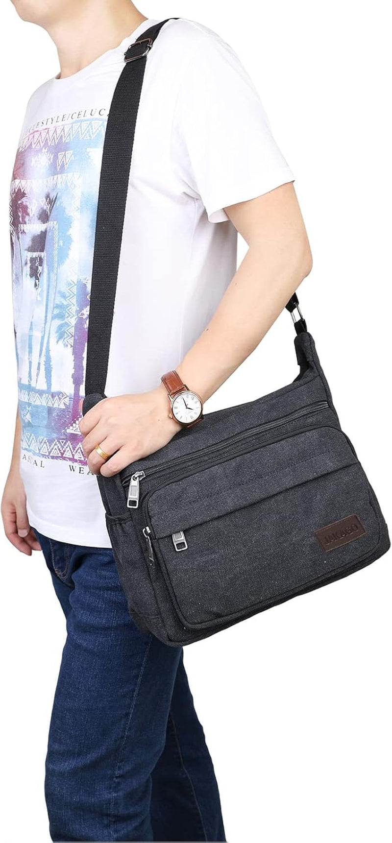 Wasserdichte Umhängetasche Herren,Multi-Tasche Aus Segeltuch,Arbeit Taschen Für Herren & Damen,Für Outdoor,Camping,Reisen,Arbeiten,Täglicher Gebrauch