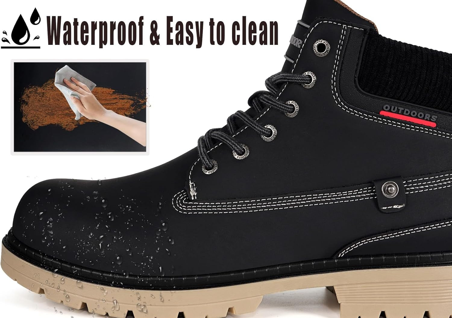 Eagsouni Winterschuhe Herren Damen Gefütterte Stiefel Warm Schneestiefel Wasserdicht Winterstiefel Winter Boots Outdoor