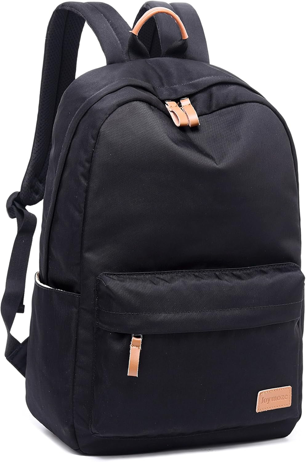Klassischer Einfarbiger Wasserdichter Schulrucksack Für Teenager Retro Freizeit Rucksack Schwarz
