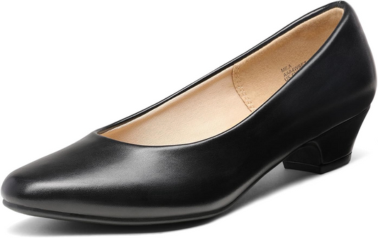 DREAM PAIRS Damen Chunky Geschlossene Zehe Niedrige Blockabsätze Arbeit Pumps Bequeme Runde Zehe