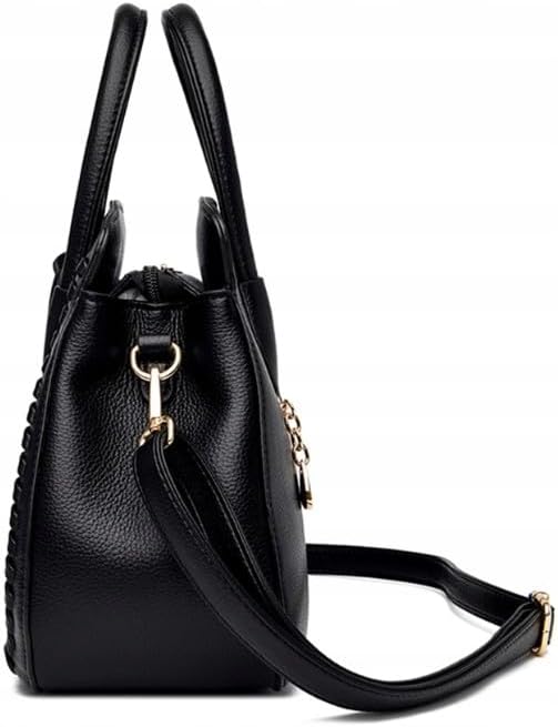 Little Angel Elegante Damen Handtasche Mit Schulterriemen – Modische Henkeltasche Mit Struktur Und Ziernaht – Frauen Tasche Damen Leder Handtasche Mode Umhängetasche