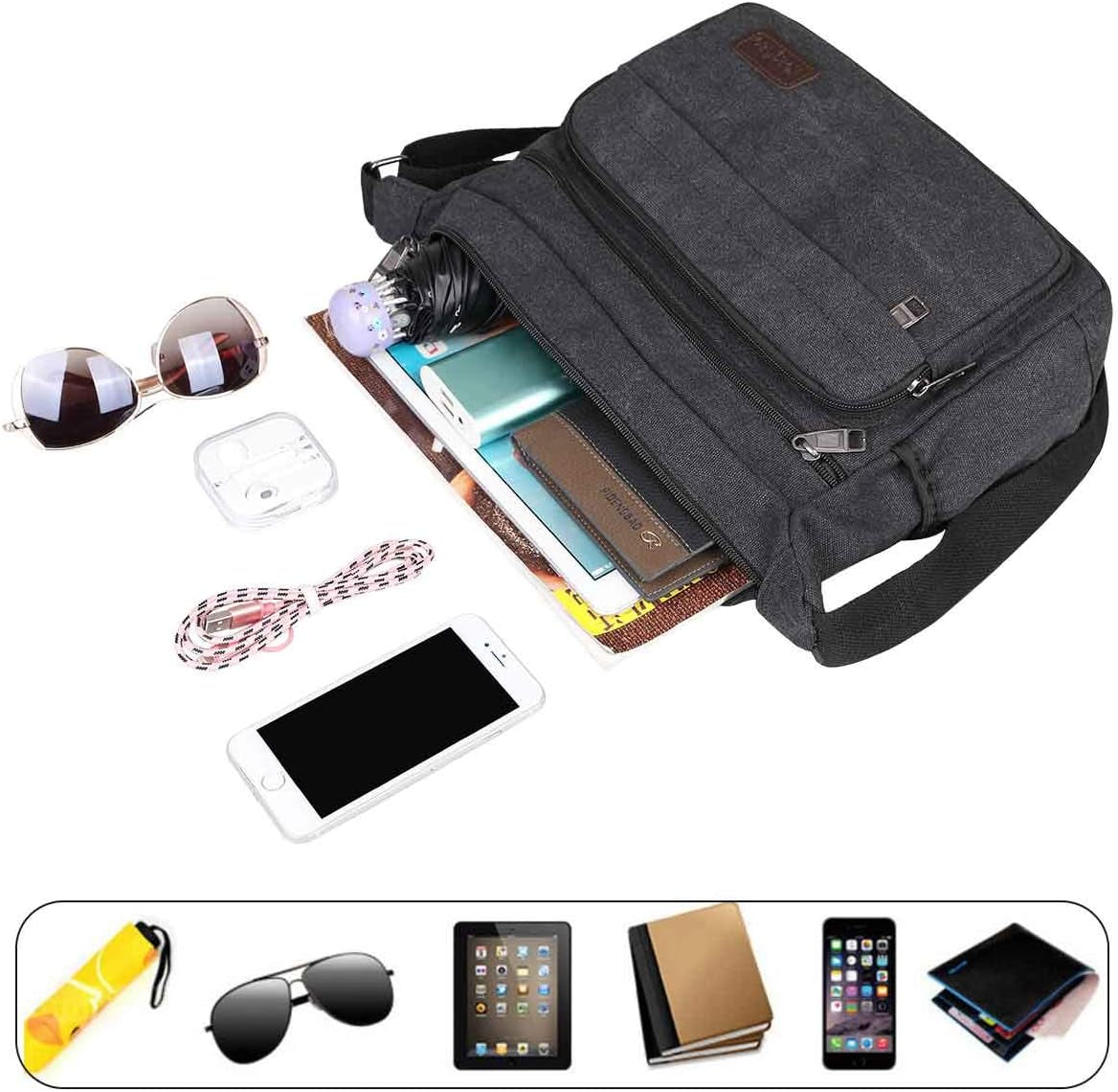 Wasserdichte Umhängetasche Herren,Multi-Tasche Aus Segeltuch,Arbeit Taschen Für Herren & Damen,Für Outdoor,Camping,Reisen,Arbeiten,Täglicher Gebrauch