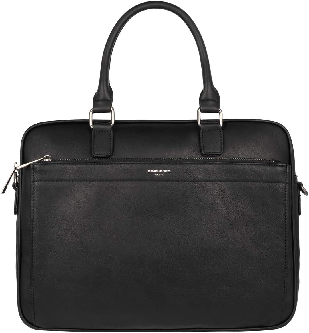 - Herren Große Aktentasche - Mann 15 Zoll Laptoptasche - PU Leder Arbeitstasche Business Handtasche Tragetasche - Henkeltasche Schultertasche Umhängetasche Messenger Bag Briefcase Schwarz