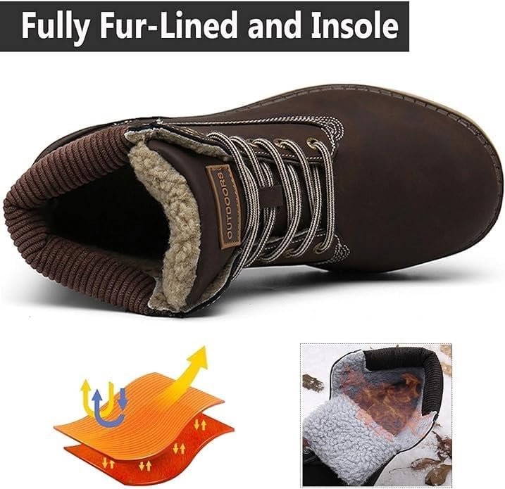 Eagsouni Winterschuhe Herren Damen Gefütterte Stiefel Warm Schneestiefel Wasserdicht Winterstiefel Winter Boots Outdoor