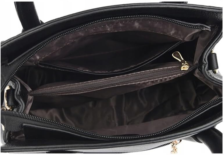 Little Angel Elegante Damen Handtasche Mit Schulterriemen – Modische Henkeltasche Mit Struktur Und Ziernaht – Frauen Tasche Damen Leder Handtasche Mode Umhängetasche