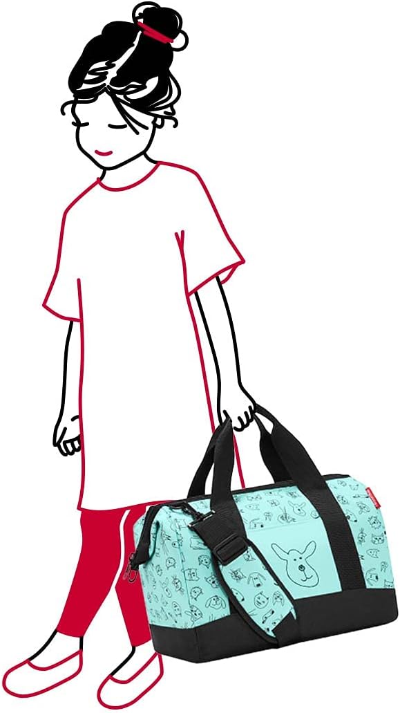 Reisenthel Allrounder M Kids Kleine Reisetasche Für Kinder Mit Stecklasche Für Reisetrolleys, Couleur:Panda Pink