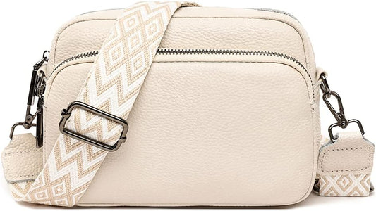 TIAASTAP Damen Handy Umhängetasche Echtes Leder Crossbody Bag Damen Handytasche Zum Umhängen, Umhängetasche Damen Klein Moderne Taschen Mit Breitem Schultergurt U 3 Fächern