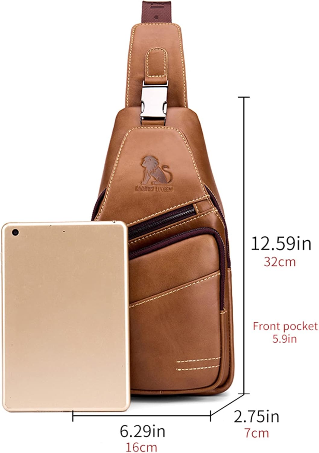 Pundarika Leder Brust Tasche Männer Leder Umhängetasche Business Freizeit Crossbody Tasche Reise Arbeit Kleine Handtasche