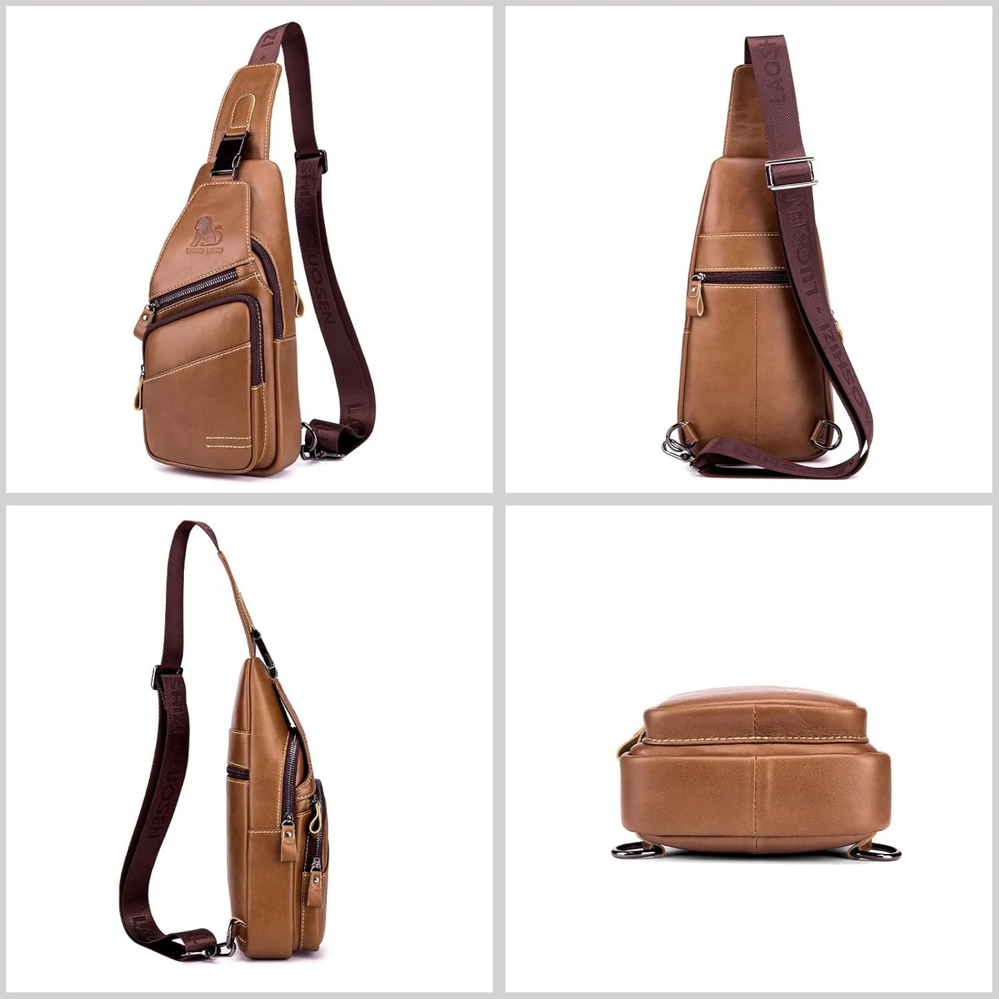 Pundarika Leder Brust Tasche Männer Leder Umhängetasche Business Freizeit Crossbody Tasche Reise Arbeit Kleine Handtasche