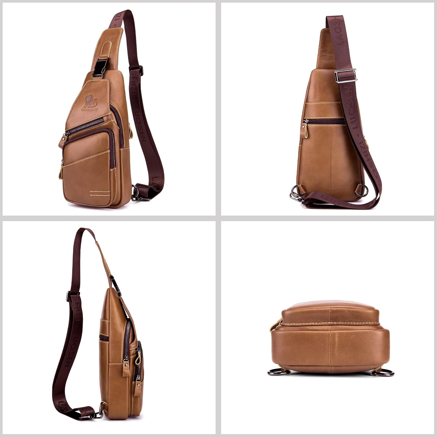 Pundarika Leder Brust Tasche Männer Leder Umhängetasche Business Freizeit Crossbody Tasche Reise Arbeit Kleine Handtasche