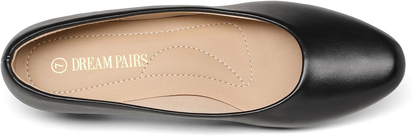 DREAM PAIRS Damen Chunky Geschlossene Zehe Niedrige Blockabsätze Arbeit Pumps Bequeme Runde Zehe