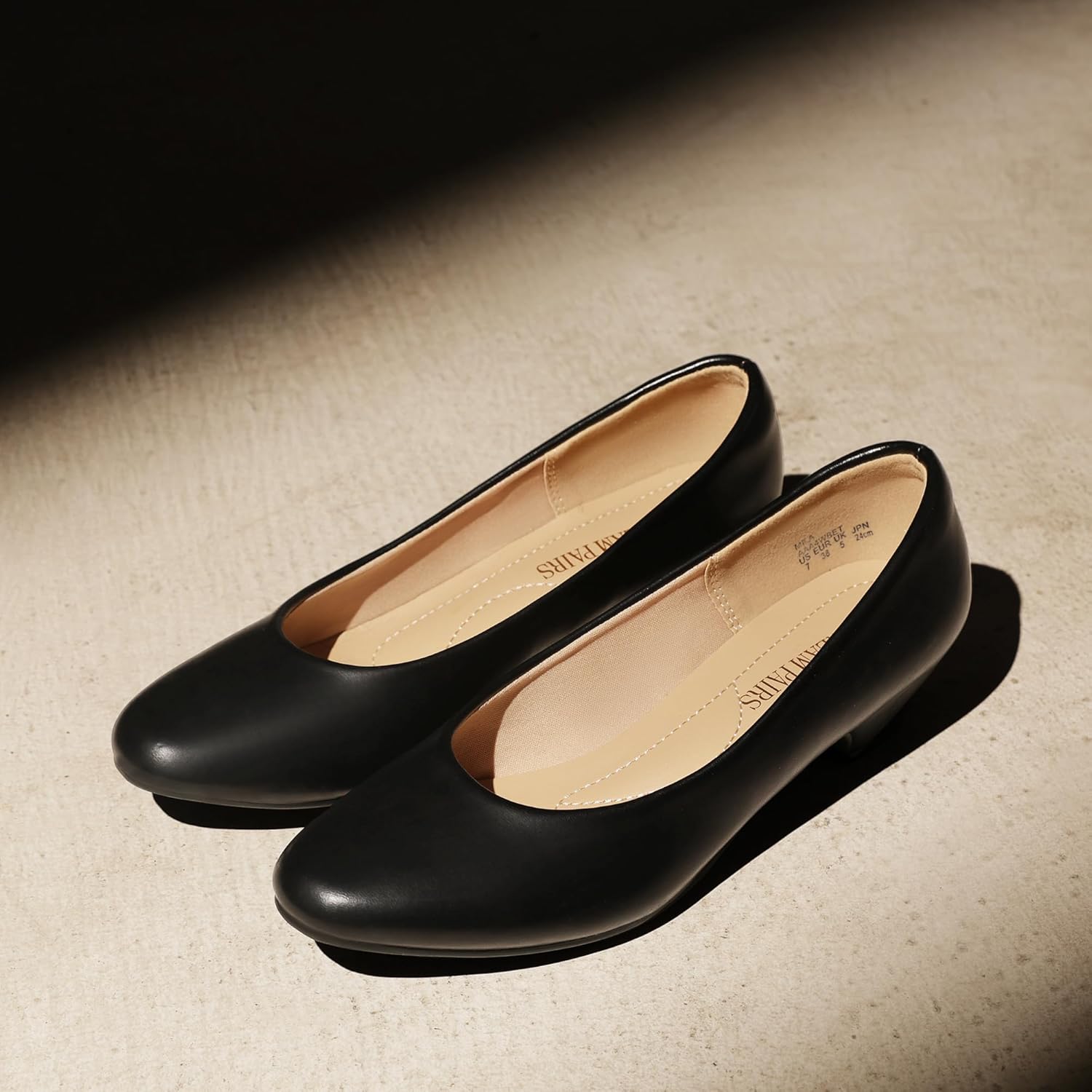 DREAM PAIRS Damen Chunky Geschlossene Zehe Niedrige Blockabsätze Arbeit Pumps Bequeme Runde Zehe