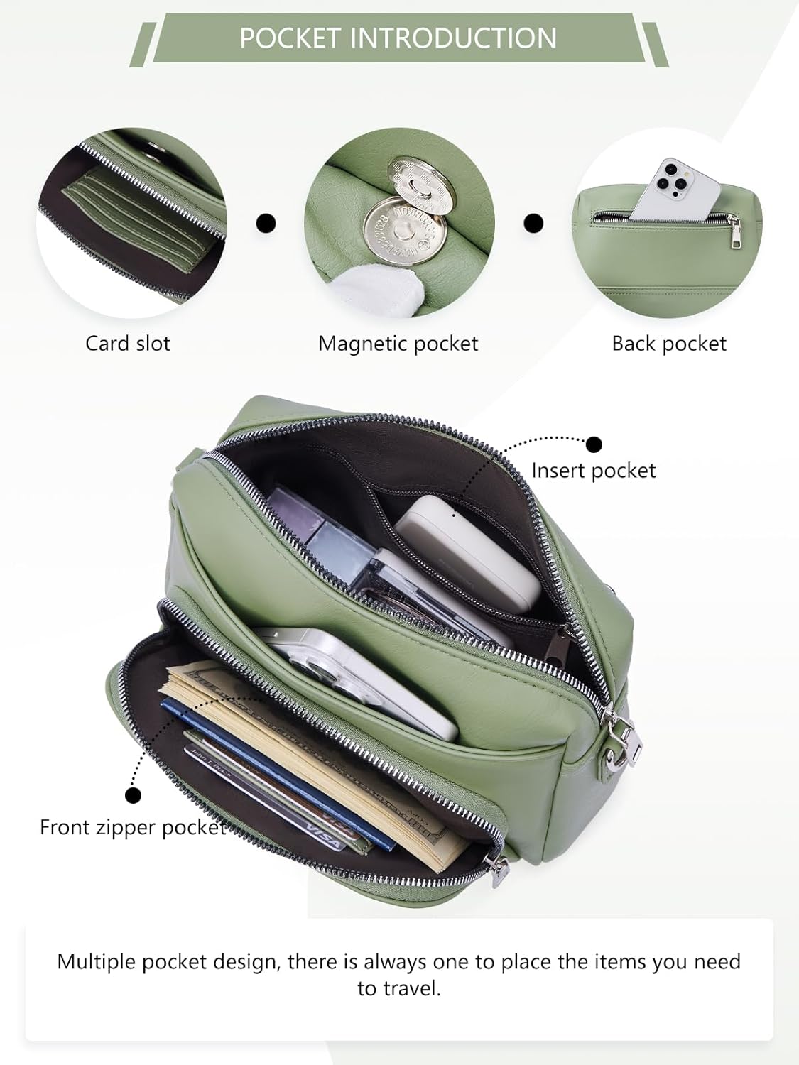 MUIIKOLA Umhängetasche Damen,Crossbody Bag Damen Klein，Damen-Umhängetaschen PU Leder, Umhängetaschen Damen Mit Verstelbaar Schultergurt