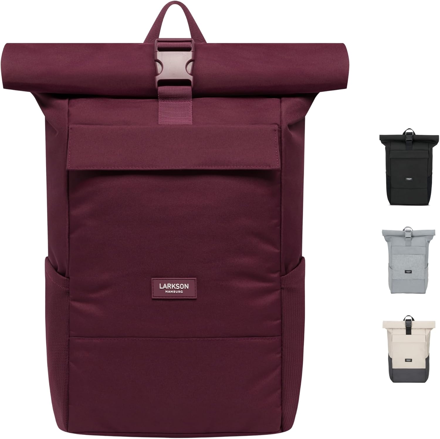 LARKSON Rucksack Damen & Herren - No 4 - Rolltop Backpack Mit Laptopfach Uni, Arbeit & Fahrrad - Großer Reiserucksack - Wasserabweisend
