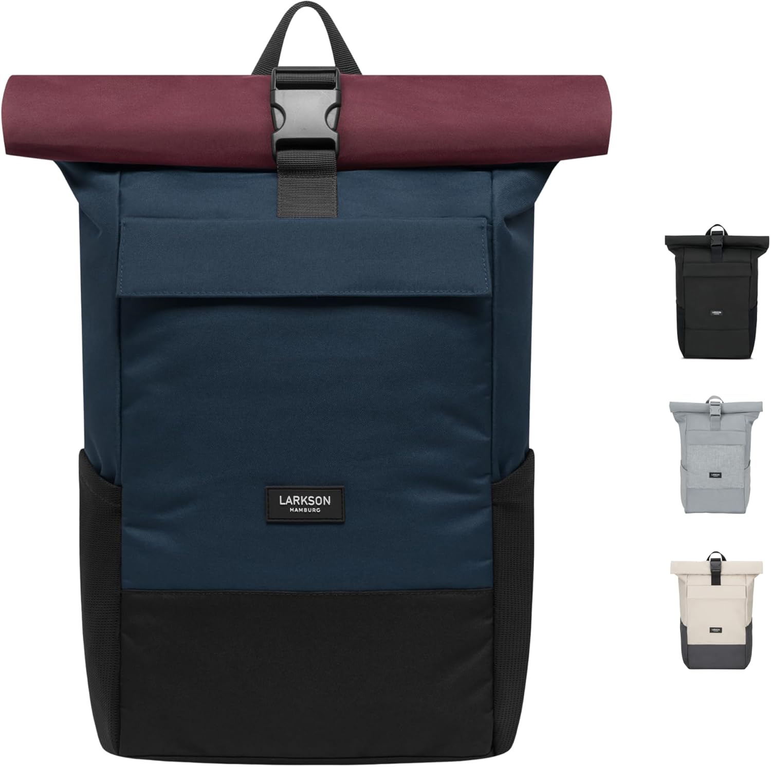 LARKSON Rucksack Damen & Herren - No 4 - Rolltop Backpack Mit Laptopfach Uni, Arbeit & Fahrrad - Großer Reiserucksack - Wasserabweisend