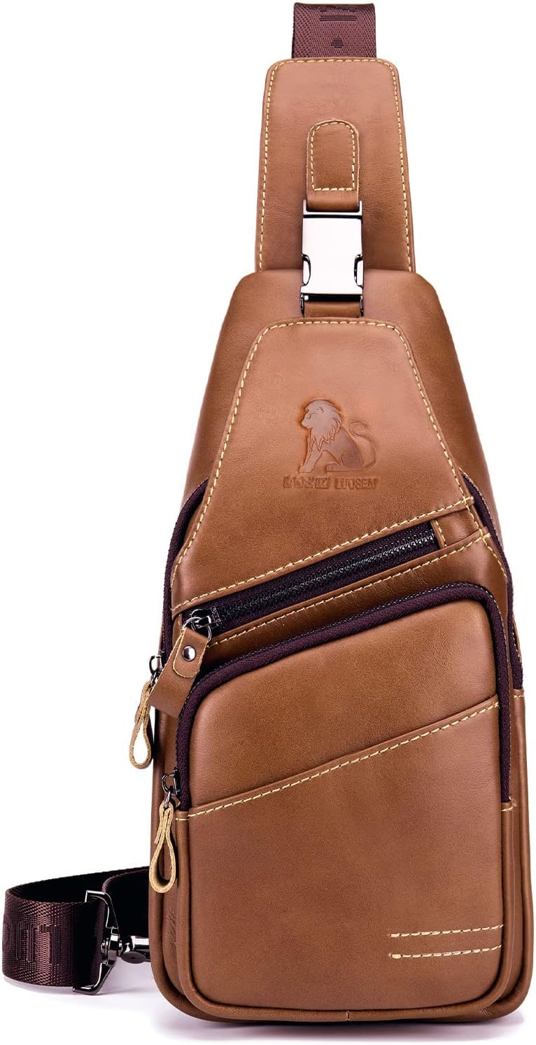 Pundarika Leder Brust Tasche Männer Leder Umhängetasche Business Freizeit Crossbody Tasche Reise Arbeit Kleine Handtasche