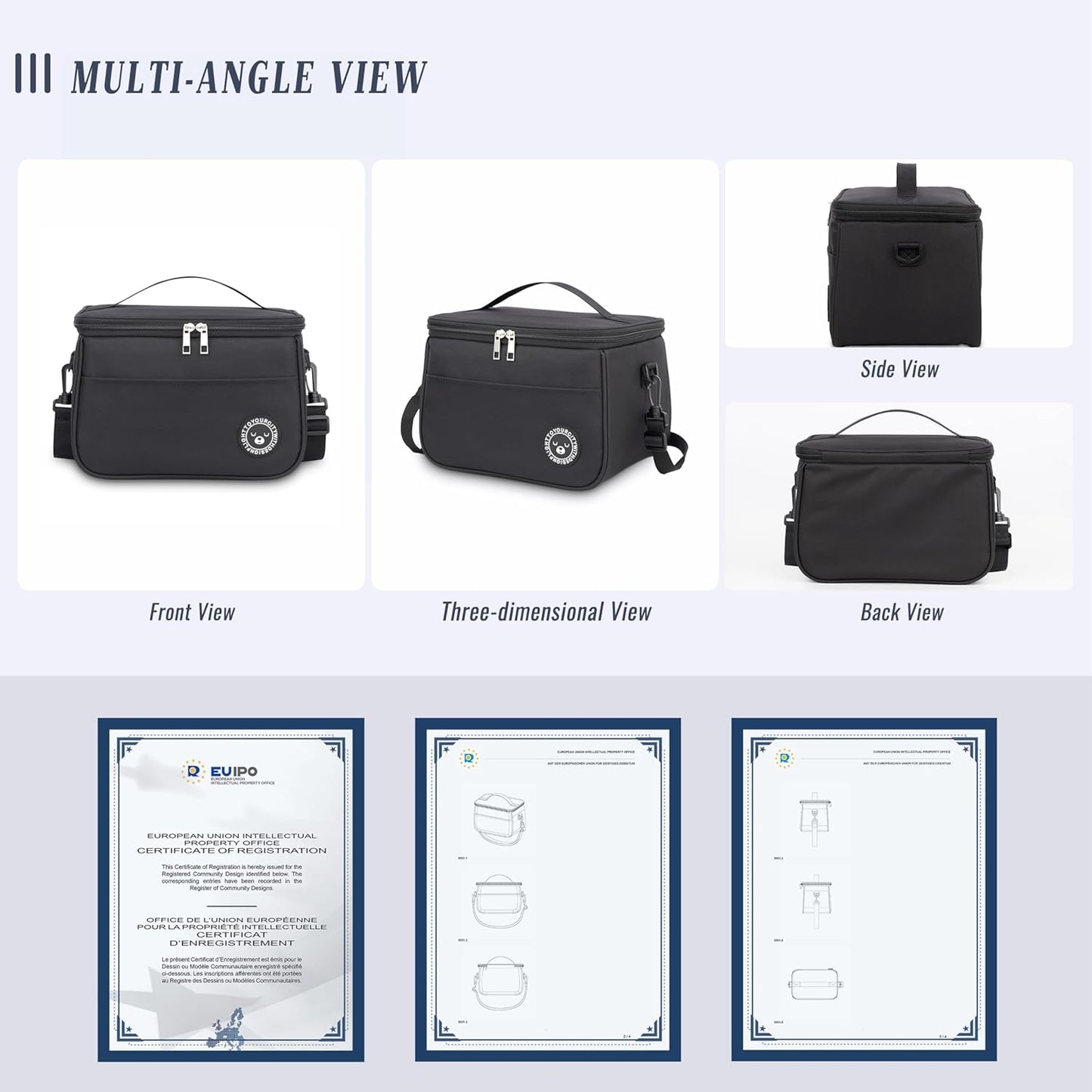 BALIGO Kühltasche 9L, Lunchbox Tasche, Lunchtasche Isoliert, Faltbar Kleine Kühltasche, Lunchbag, Lunch Tasche, Tragbar Lunchbox Tasche Arbeit Reisen Büro Picknick