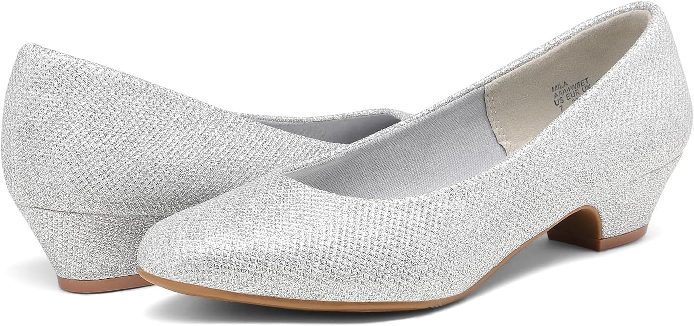 DREAM PAIRS Damen Chunky Geschlossene Zehe Niedrige Blockabsätze Arbeit Pumps Bequeme Runde Zehe