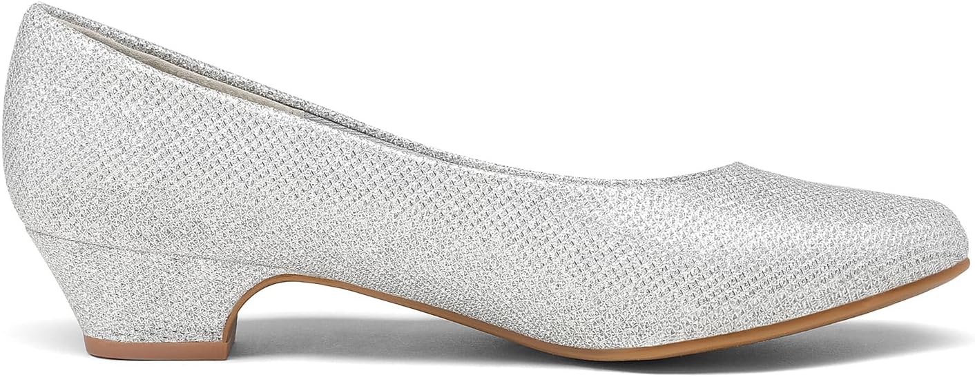 DREAM PAIRS Damen Chunky Geschlossene Zehe Niedrige Blockabsätze Arbeit Pumps Bequeme Runde Zehe