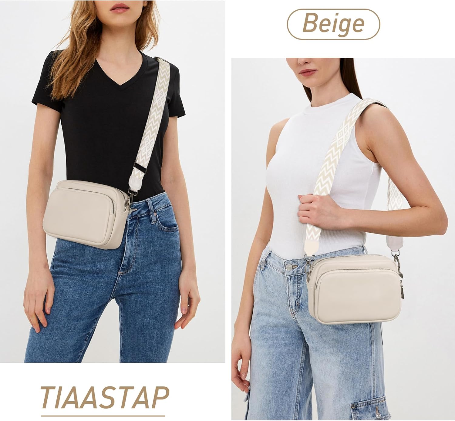 TIAASTAP Damen Handy Umhängetasche Echtes Leder Crossbody Bag Damen Handytasche Zum Umhängen, Umhängetasche Damen Klein Moderne Taschen Mit Breitem Schultergurt U 3 Fächern