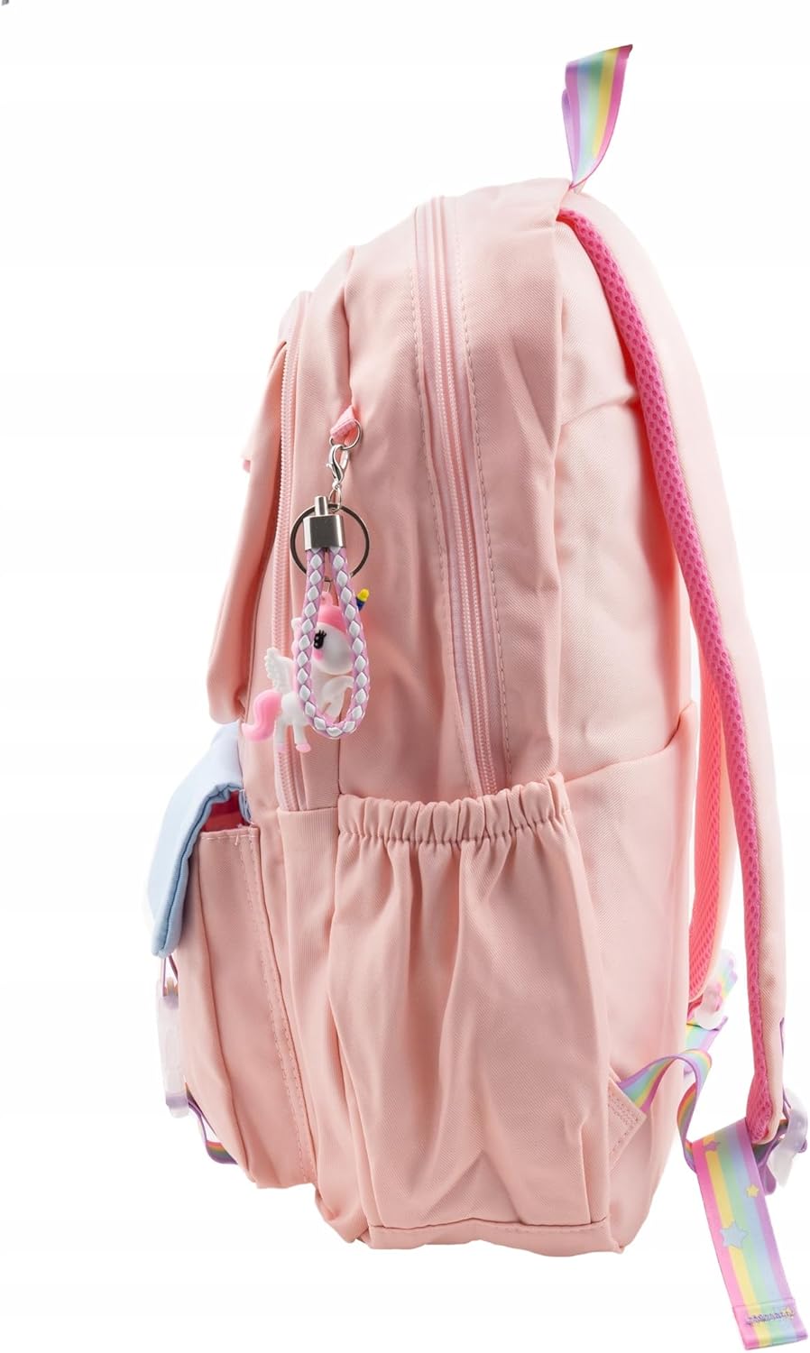 Little Angel Großer Schulrucksack Mädchen Teenager – Rucksack Für Schule & Alltag – Rosa Oder Schwarz – Viel Stauraum, Regenbogen Design, Laptopfach – Leicht, Wasserabweisend, Gepolstert
