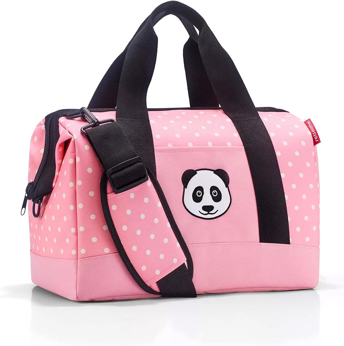 Reisenthel Allrounder M Kids Kleine Reisetasche Für Kinder Mit Stecklasche Für Reisetrolleys, Couleur:Panda Pink