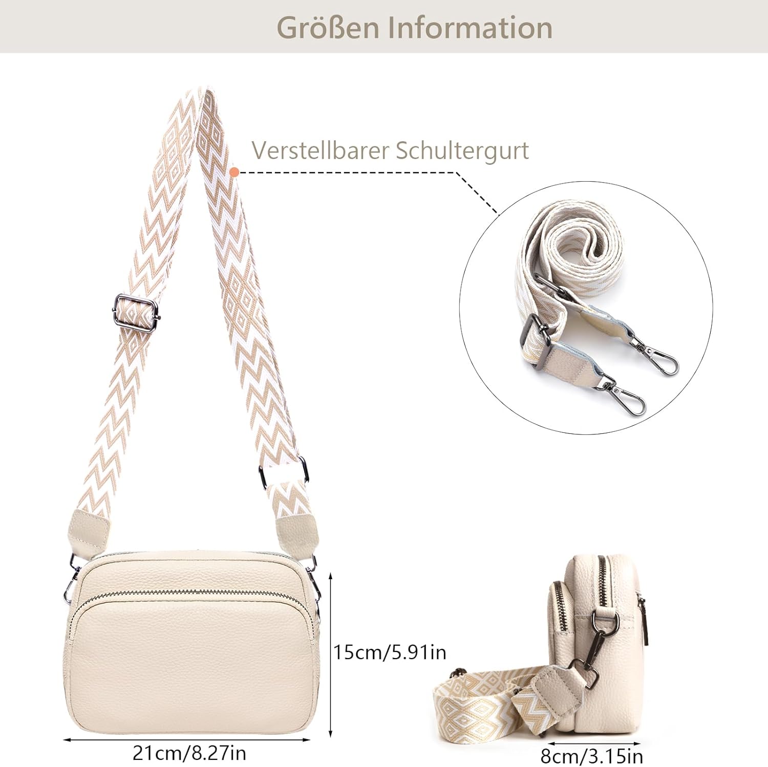 TIAASTAP Damen Handy Umhängetasche Echtes Leder Crossbody Bag Damen Handytasche Zum Umhängen, Umhängetasche Damen Klein Moderne Taschen Mit Breitem Schultergurt U 3 Fächern