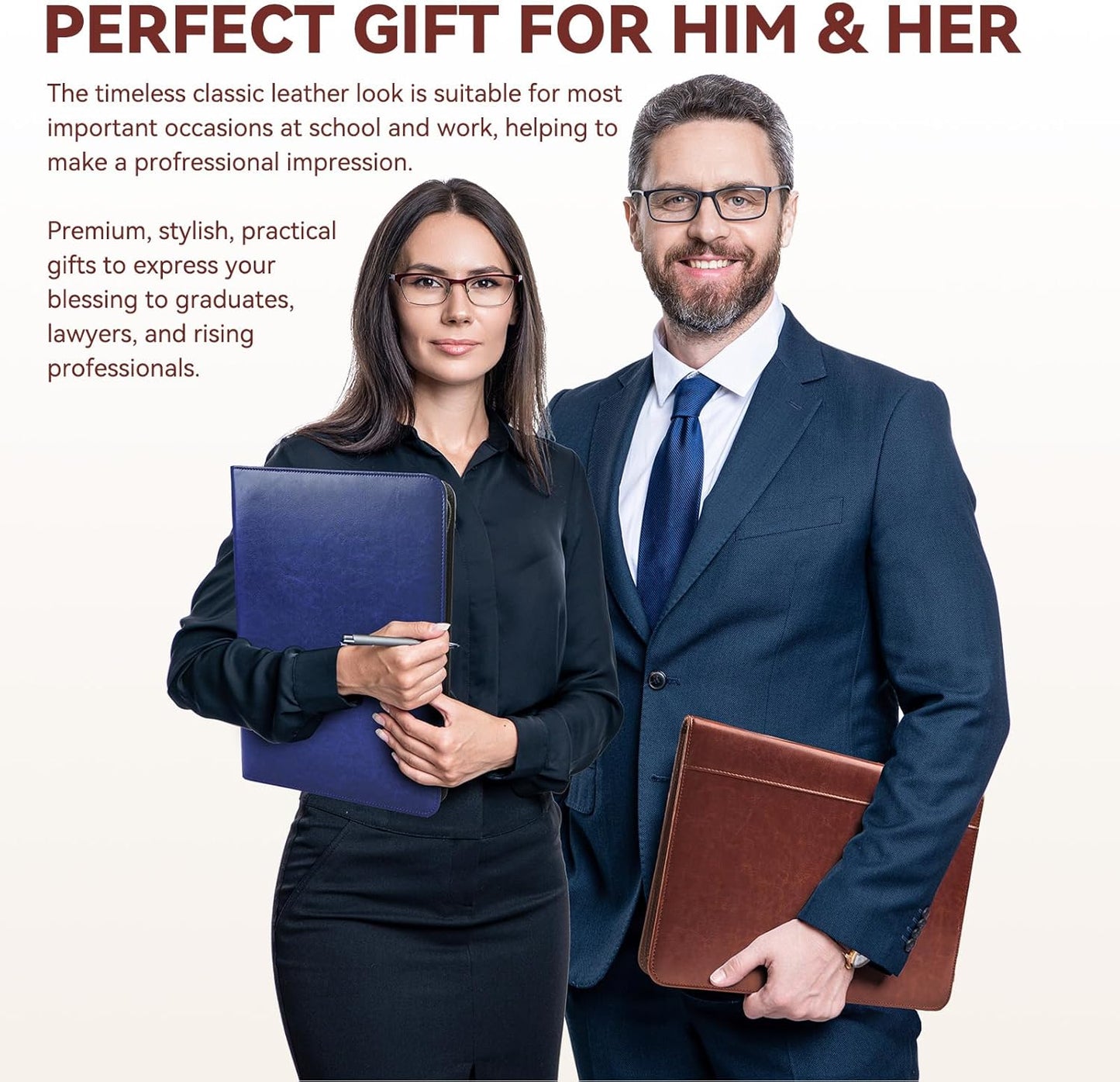 NEWYES NY-A403-BN-EU Konferenzmappe Aus Leder, Mit Reißverschluss, A4, Reisedokumentenmappe, Portfolio-Reisetasche, Persönlicher Agenda-Organizer, 33,5 Cm X 25 Cm X 3,5 Cm