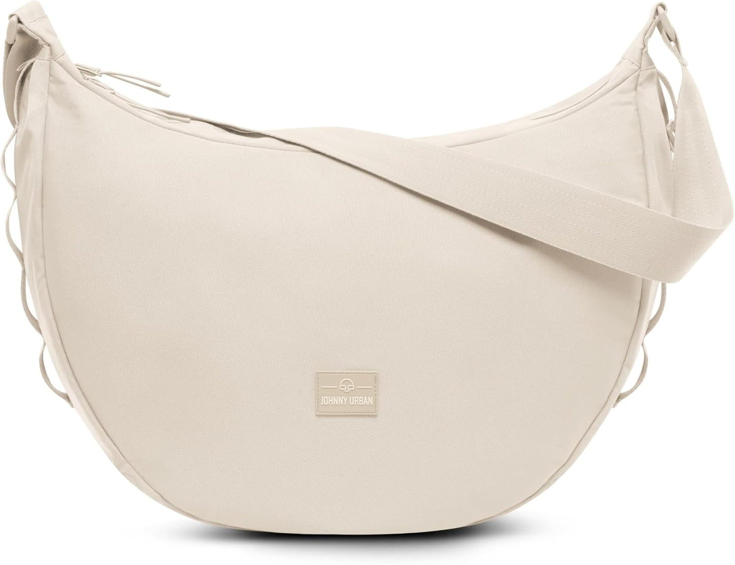 Johnny Urban Crossbody Bag Damen & Herren Beige - Ally Medium - Moon Bag Design - Umhängetasche Im Halbmond Stil - Halbrunde Tasche Mit Verstellbarem Gurt - Wasserabweisend