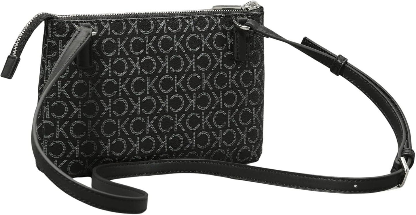 Calvin Klein Damen Umhängetasche Ck Must Klein, Schwarz (Black Mono), Einheitsgröße