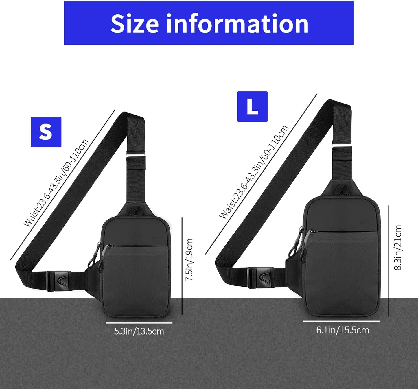 Sling Chest Crossbody Bag, Wasserdicht Schultertasche, Crossbody Bag Backpack Für Männer Und Frauen, Die Outdoor-Sportarten Wandern