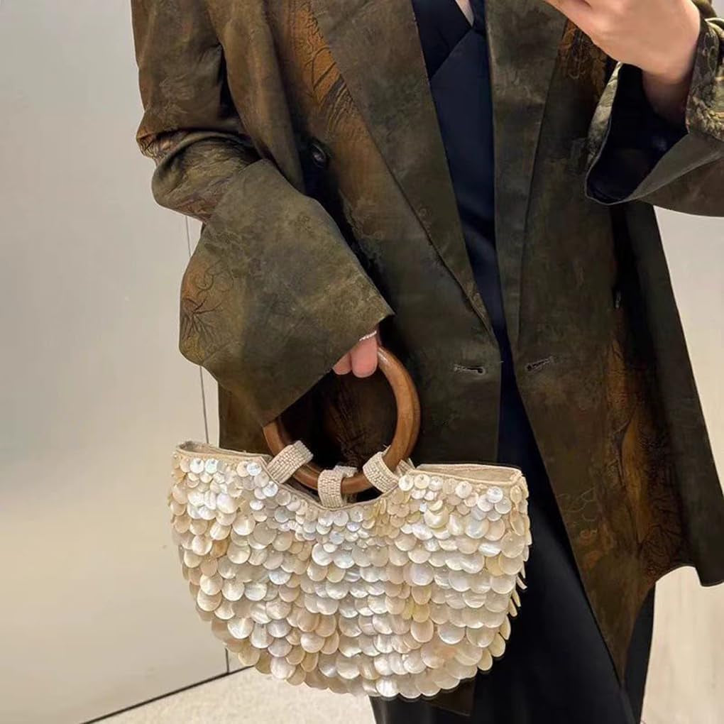 Muschelzweihtasche Shell Handtasche Sind Modische Exquisite Taschen Sind Und Elegante Frauen. Gewebte Shell Für Partys, Strände