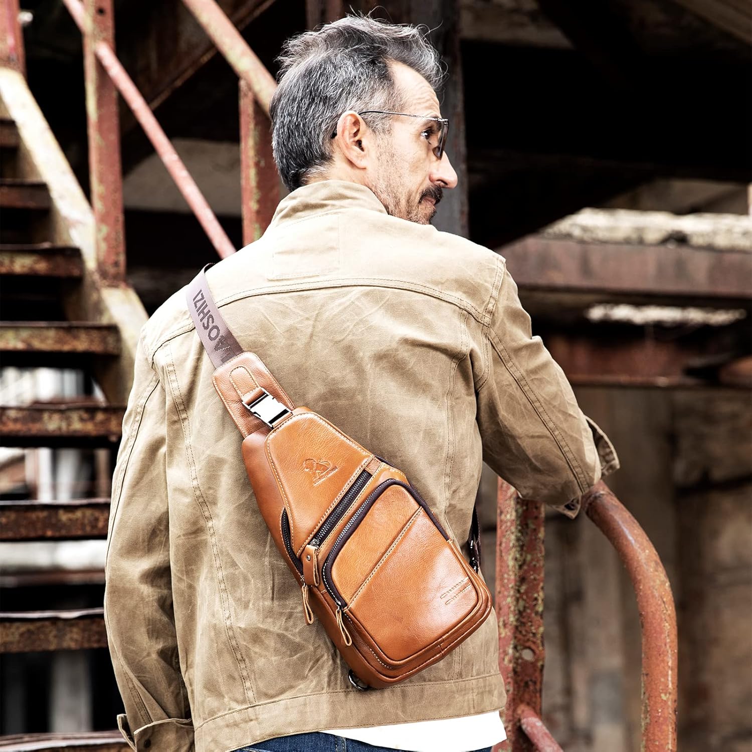 Pundarika Leder Brust Tasche Männer Leder Umhängetasche Business Freizeit Crossbody Tasche Reise Arbeit Kleine Handtasche