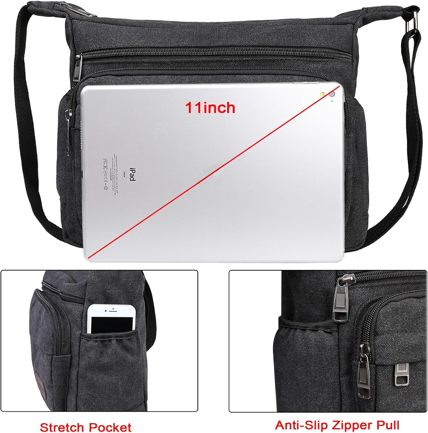 Wasserdichte Umhängetasche Herren,Multi-Tasche Aus Segeltuch,Arbeit Taschen Für Herren & Damen,Für Outdoor,Camping,Reisen,Arbeiten,Täglicher Gebrauch