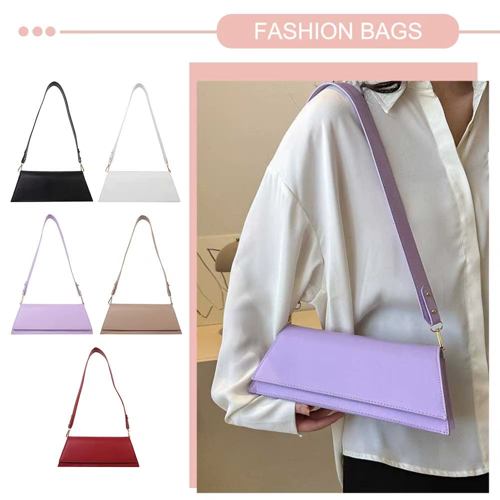 Women Small Shoulder Bags Leather Fashion Mini Purse Vintage under the Arm Purse Lightweight Totes Purse Clutch