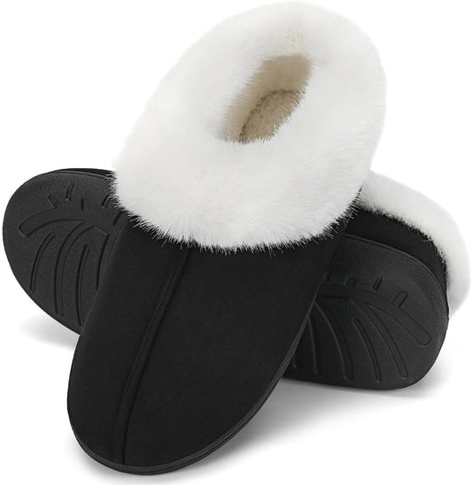Mishansha Unisex Hausschuhe Winter Wärme Memory Foam Pantoffeln Mit Harte Sohle, Gr. 36-47