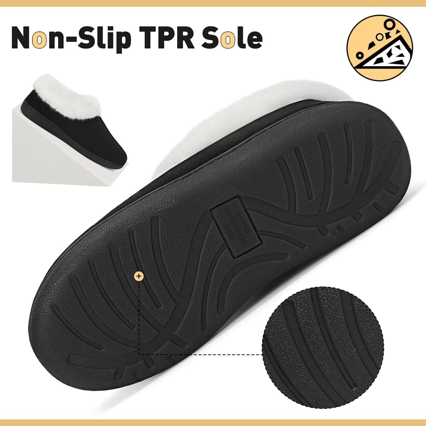 Mishansha Unisex Hausschuhe Winter Wärme Memory Foam Pantoffeln Mit Harte Sohle, Gr. 36-47