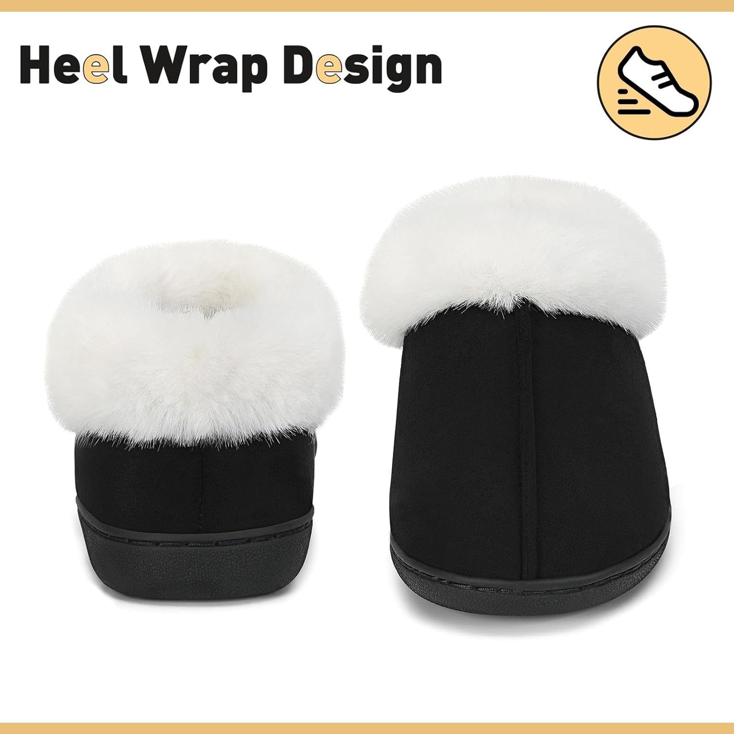 Mishansha Unisex Hausschuhe Winter Wärme Memory Foam Pantoffeln Mit Harte Sohle, Gr. 36-47