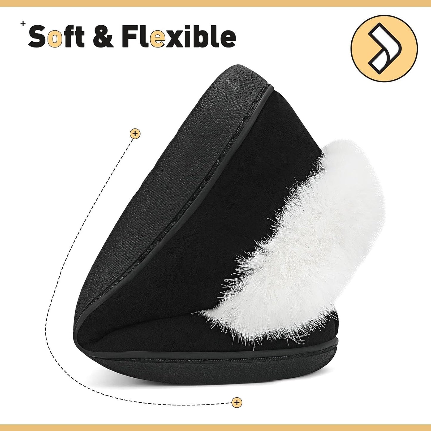 Mishansha Unisex Hausschuhe Winter Wärme Memory Foam Pantoffeln Mit Harte Sohle, Gr. 36-47