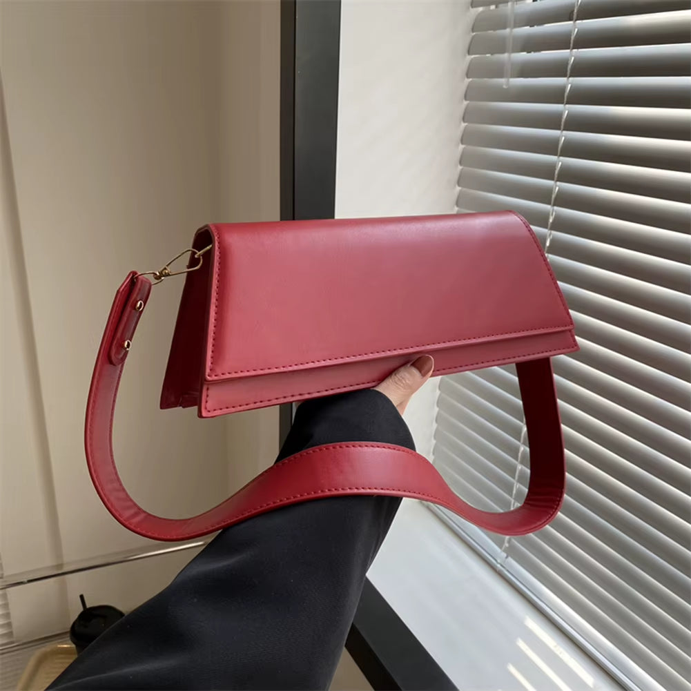 Women Small Shoulder Bags Leather Fashion Mini Purse Vintage under the Arm Purse Lightweight Totes Purse Clutch