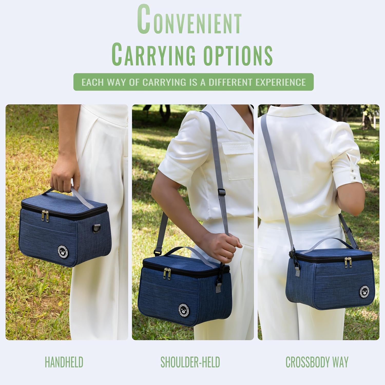 BALIGO Kühltasche 9L, Lunchbox Tasche, Lunchtasche Isoliert, Faltbar Kleine Kühltasche, Lunchbag, Lunch Tasche, Tragbar Lunchbox Tasche Arbeit Reisen Büro Picknick