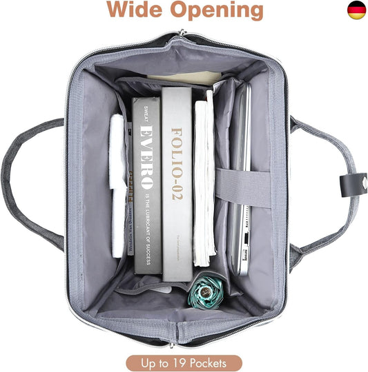 Lekesky Rucksack Damen Schultasche Mit Laptopfach & anti Diebstahl Tasche,