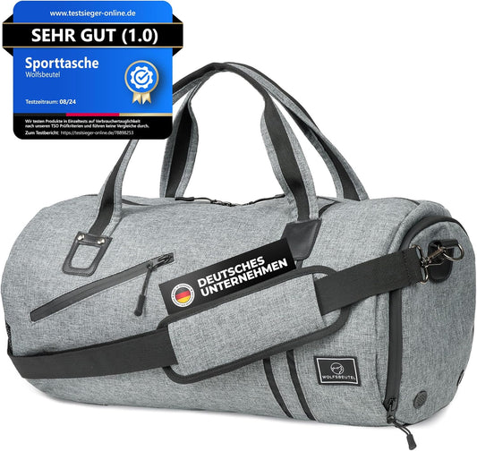 𝗪𝗢𝗟𝗙𝗦𝗕𝗘𝗨𝗧𝗘𝗟® 30L Sporttasche & Reisetasche Für Damen & Herren Mit Schuhfach & Nassfach | Wasserdicht/Wasserabweisend | Schultergurt Weekender Badetasche Schwimmtasche Gym Bag Duffle Bag