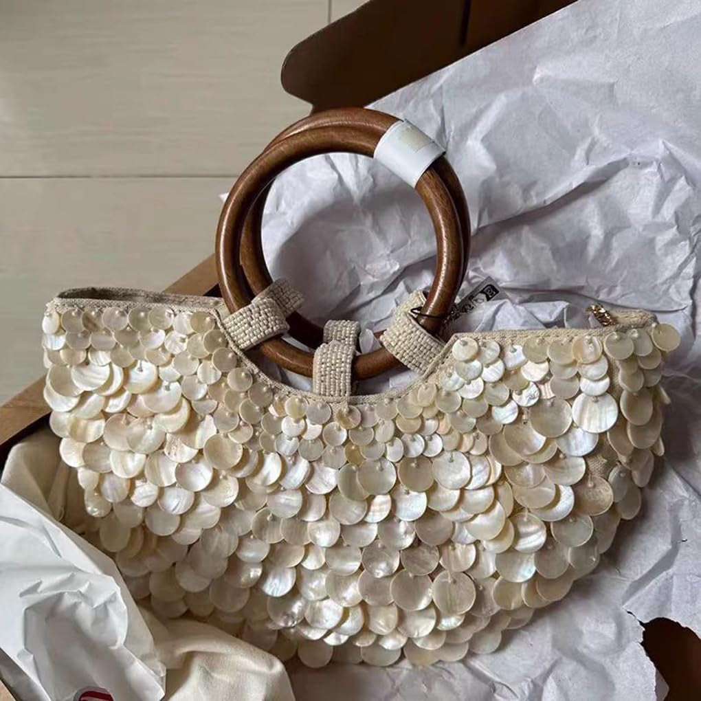Muschelzweihtasche Shell Handtasche Sind Modische Exquisite Taschen Sind Und Elegante Frauen. Gewebte Shell Für Partys, Strände
