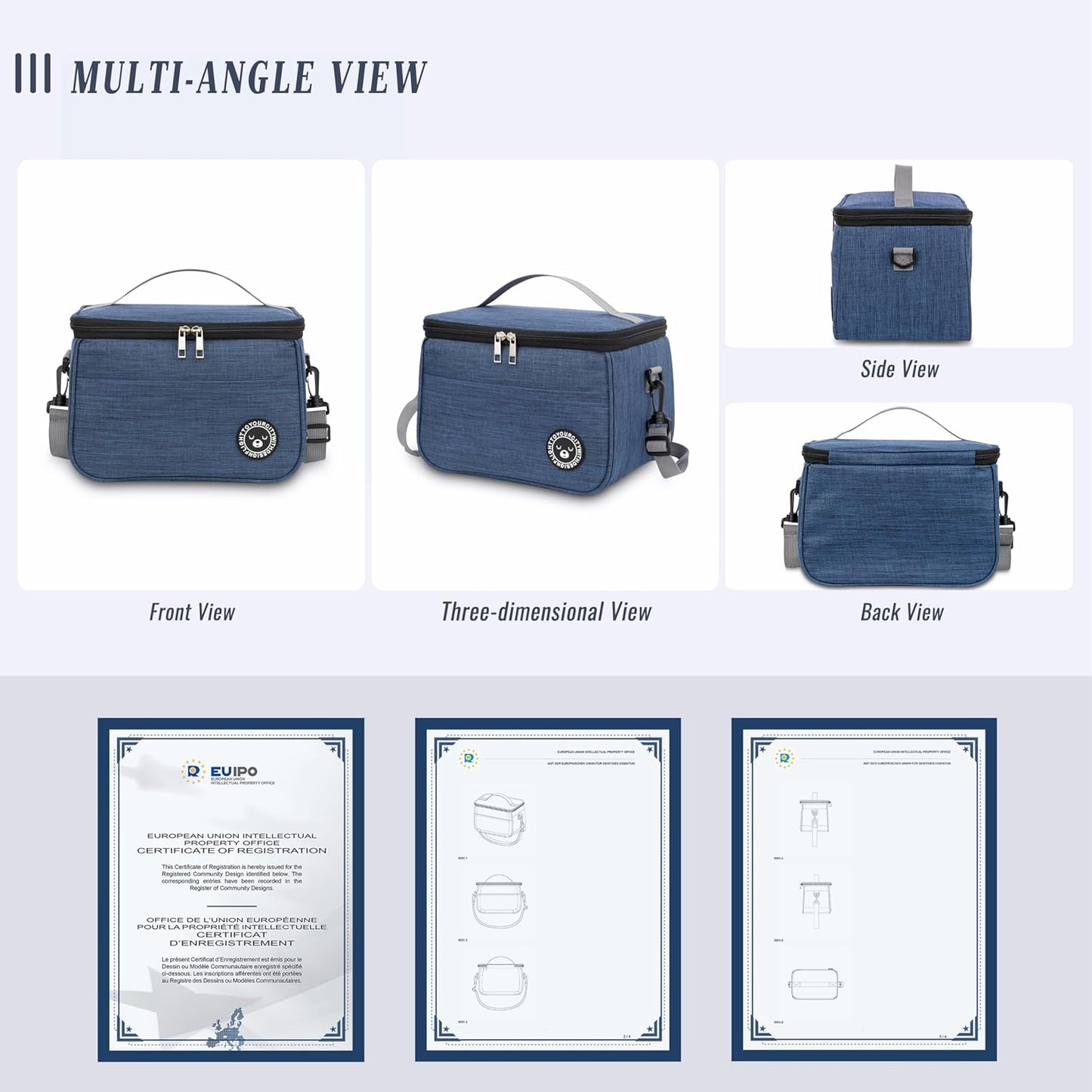 BALIGO Kühltasche 9L, Lunchbox Tasche, Lunchtasche Isoliert, Faltbar Kleine Kühltasche, Lunchbag, Lunch Tasche, Tragbar Lunchbox Tasche Arbeit Reisen Büro Picknick